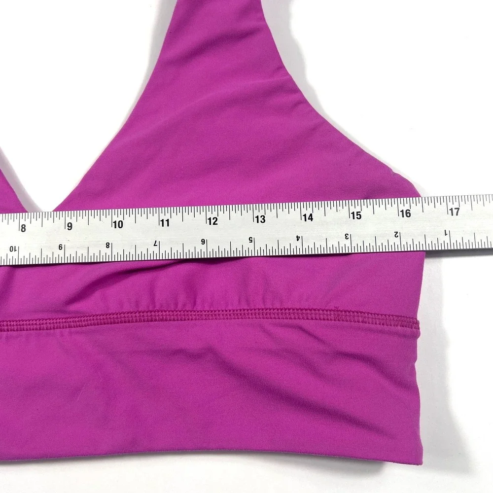 Lululemon Align V-Neck Bra Size 14 Pow Pink Yoga Pilates Barre Buttery Soft EUC